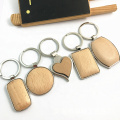 New Style Engrave Logo Wooden Keychain with Mental